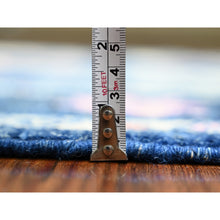 Load image into Gallery viewer, 6&#39;2&quot;x8&#39;10&quot; Sapphire Blue, Afghan Angora Oushak With Colorful Motifs Natural Dyes, Soft Wool Hand Knotted, Oriental Rug FWR442812