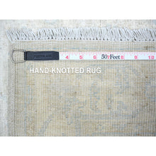 Load image into Gallery viewer, 3&#39;x5&#39; Abstract with Mosaic Design Taupe Wool and Silk Hand Knotted Persian Knot Oriental Rug FWR376116