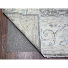 Load image into Gallery viewer, 8&#39;1&quot;x9&#39;8&quot; Carbon Gray, Stone Washed Peshawar With Bijar Garus Design, Vegetable Dyes, Soft Wool Hand Knotted, Oriental Rug FWR442956