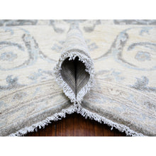 Load image into Gallery viewer, 8&#39;1&quot;x9&#39;8&quot; Carbon Gray, Stone Washed Peshawar With Bijar Garus Design, Vegetable Dyes, Soft Wool Hand Knotted, Oriental Rug FWR442956