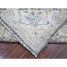 Load image into Gallery viewer, 8&#39;1&quot;x9&#39;8&quot; Carbon Gray, Stone Washed Peshawar With Bijar Garus Design, Vegetable Dyes, Soft Wool Hand Knotted, Oriental Rug FWR442956