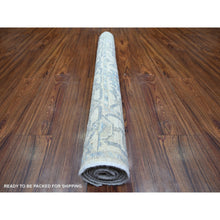 Load image into Gallery viewer, 4&#39;x6&#39; Ivory, Extra Soft Wool Hand Knotted, Afghan Angora Oushak With Soft Colors Natural Dyes, Oriental Rug FWR443076