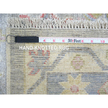 Load image into Gallery viewer, 8&#39;1&quot;x9&#39;10&quot; Cloud Gray, Afghan Angora Oushak With Colorful Deisgn, Natural Dyes, Extra Soft Wool, Hand Knotted, Oriental Rug FWR443322