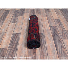 Load image into Gallery viewer, 1&#39;9&quot;x4&#39;10&quot; Crimson Red, Afghan Khamyab With Tribal Medallions Design, Soft Wool, Natural Dyes, Hand Knotted, Short &amp; Narrow Runner, Oriental Rug FWR4428