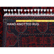 Load image into Gallery viewer, 1&#39;9&quot;x4&#39;10&quot; Crimson Red, Afghan Khamyab With Tribal Medallions Design, Soft Wool, Natural Dyes, Hand Knotted, Short &amp; Narrow Runner, Oriental Rug FWR4428