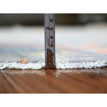 Load image into Gallery viewer, 10&#39;x10&#39; Cadet Grey, Natural Dyes, Extra Soft Wool, Hand Knotted, Afghan Peshawar With Birds Of Paradise, Oriental Rug FWR443556