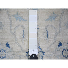 Load image into Gallery viewer, 2&#39;9&quot;x11&#39;9&quot; White Wash Peshawar with Large Medallions Natural Dyes, Pure Wool Hand Knotted, Runner Oriental Rug FWR443670