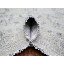 Load image into Gallery viewer, 9&#39;x11&#39;8&quot; Ash Gray, Stone Washed Peshawar With Repetitive Geometric Medallions, Soft Wool Hand Knotted, Oriental Rug FWR443688