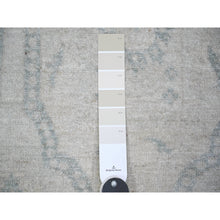 Load image into Gallery viewer, 9&#39;x11&#39;8&quot; Ash Gray, Stone Washed Peshawar With Repetitive Geometric Medallions, Soft Wool Hand Knotted, Oriental Rug FWR443688
