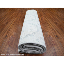 Load image into Gallery viewer, 9&#39;x11&#39;8&quot; Ash Gray, Stone Washed Peshawar With Repetitive Geometric Medallions, Soft Wool Hand Knotted, Oriental Rug FWR443688