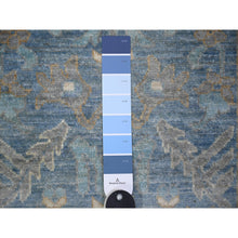 Load image into Gallery viewer, 2&#39;8&quot;x9&#39;6&quot; Beau Blue, Natural Dyes Finer Peshawar with Faded Colors, Extra Soft Wool Hand Knotted, Runner Oriental Rug FWR443778