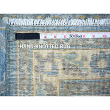 Load image into Gallery viewer, 2&#39;8&quot;x9&#39;6&quot; Beau Blue, Natural Dyes Finer Peshawar With Faded Colors, Extra Soft Wool Hand Knotted, Runner Oriental Rug FWR443778