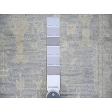 Load image into Gallery viewer, 2&#39;8&quot;x19&#39;2&quot; Ash Gray, Natural Dyes, 100% Wool, Hand Knotted, Afghan Angora Oushak With Faded Colors, Xl Runner Oriental Rug FWR443952