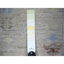 Load image into Gallery viewer, 2&#39;9&quot;x19&#39;8&quot; Olive Gray, Afghan Angora Oushak with Soft Colors, Natural Dyes, Extra Soft Wool, Hand Knotted, XL Runner Oriental Rug FWR443994
