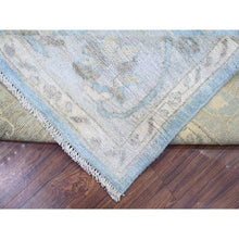 Load image into Gallery viewer, 8&#39;1&quot;x9&#39;8&quot; Beau Blue, Afghan Angora Oushak With Soft Colors Natural Dyes, Soft Wool Hand Knotted, Oriental Rug FWR444084