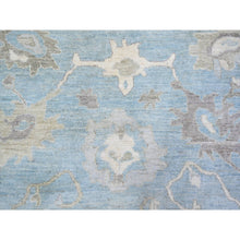 Load image into Gallery viewer, 8&#39;1&quot;x9&#39;8&quot; Beau Blue, Afghan Angora Oushak With Soft Colors Natural Dyes, Soft Wool Hand Knotted, Oriental Rug FWR444084