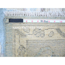 Load image into Gallery viewer, 8&#39;1&quot;x9&#39;8&quot; Beau Blue, Afghan Angora Oushak With Soft Colors Natural Dyes, Soft Wool Hand Knotted, Oriental Rug FWR444084