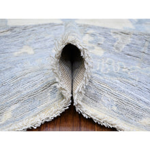 Load image into Gallery viewer, 8&#39;1&quot;x9&#39;8&quot; Ivory, Hand Knotted Afghan Angora Oushak With All Over Vines Design, Natural Dyes Extra Soft Wool, Oriental Rug FWR444090