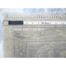 Load image into Gallery viewer, 8&#39;1&quot;x9&#39;8&quot; Ivory, Hand Knotted Afghan Angora Oushak With All Over Vines Design, Natural Dyes Extra Soft Wool, Oriental Rug FWR444090