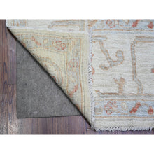 Load image into Gallery viewer, 7&#39;8&quot;x10&#39;2&quot; Ivory, Hand Knotted Afghan Angora Oushak With Soft Colors, Natural Dyes Pure Wool, Oriental Rug FWR444150