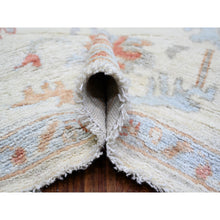Load image into Gallery viewer, 7&#39;8&quot;x10&#39;2&quot; Ivory, Hand Knotted Afghan Angora Oushak With Soft Colors, Natural Dyes Pure Wool, Oriental Rug FWR444150