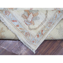 Load image into Gallery viewer, 7&#39;8&quot;x10&#39;2&quot; Ivory, Hand Knotted Afghan Angora Oushak With Soft Colors, Natural Dyes Pure Wool, Oriental Rug FWR444150