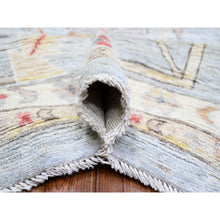 Load image into Gallery viewer, 11&#39;9&quot;x14&#39; Steel Gray, Pure Wool Hand Knotted, Afghan Angora Oushak With All Over Pattern Natural Dyes, Squarish Oriental Rug FWR444246