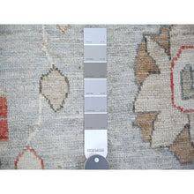 Load image into Gallery viewer, 11&#39;9&quot;x14&#39; Steel Gray, Pure Wool Hand Knotted, Afghan Angora Oushak with All Over Pattern Natural Dyes, Squarish Oriental Rug FWR444246