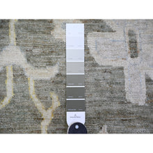 Load image into Gallery viewer, 11&#39;9&quot;x17&#39;6&quot; Camouflage Gray, Natural Dyes Afghan Angora Oushak With Floral Motifs, Extra Soft Wool Hand Knotted, Oversized Oriental Rug FWR444258