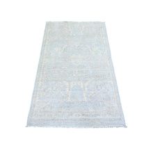 Load image into Gallery viewer, 2&#39;10&quot;x5&#39; Ash Gray, White Wash Peshawar with All Over Design Natural Dyes, Pure Wool Hand Knotted, Oriental Rug FWR444390