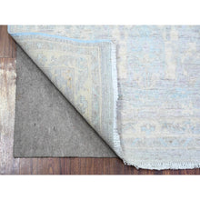 Load image into Gallery viewer, 2&#39;10&quot;x5&#39; Ash Gray, White Wash Peshawar with All Over Design Natural Dyes, Pure Wool Hand Knotted, Oriental Rug FWR444390