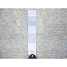 Load image into Gallery viewer, 2&#39;10&quot;x5&#39; Ash Gray, White Wash Peshawar with All Over Design Natural Dyes, Pure Wool Hand Knotted, Oriental Rug FWR444390