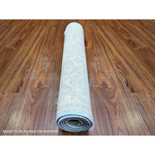 Load image into Gallery viewer, 2&#39;10&quot;x5&#39; Ash Gray, White Wash Peshawar with All Over Design Natural Dyes, Pure Wool Hand Knotted, Oriental Rug FWR444390