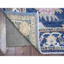 Load image into Gallery viewer, 3&#39;x9&#39;7&quot; Space Cadet, Extra Soft Wool Hand Knotted, Afghan Angora Oushak with Colorful Motifs Natural Dyes, Runner Oriental Rug FWR444738