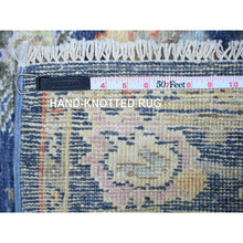 Load image into Gallery viewer, 3&#39;x9&#39;7&quot; Space Cadet, Extra Soft Wool Hand Knotted, Afghan Angora Oushak With Colorful Motifs Natural Dyes, Runner Oriental Rug FWR444738