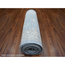 Load image into Gallery viewer, 2&#39;8&quot;x15&#39;2&quot; Ruddy Blue, Finer Peshawar With All Over Design, Natural Dyes, Pure Wool, Hand Knotted, Xl Runner Oriental Rug FWR444798