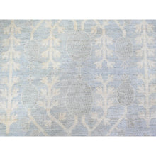 Load image into Gallery viewer, 11&#39;8&quot;x14&#39;5&quot; Beau Blue, Stone Wash Samarkand With Pomegranate Design Vegetable Dyes, Soft Wool Hand Knotted, Oversized Oriental Rug FWR444876