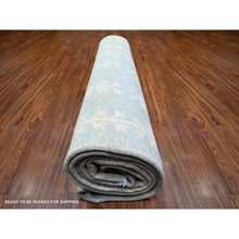 Load image into Gallery viewer, 11&#39;8&quot;x14&#39;5&quot; Beau Blue, Stone Wash Samarkand With Pomegranate Design Vegetable Dyes, Soft Wool Hand Knotted, Oversized Oriental Rug FWR444876