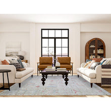 Load image into Gallery viewer, 8&#39;2&quot;x9&#39;8&quot; Goose Gray, Afghan Angora Oushak With Cypress And Willow Tree Design Natural Dyes, Soft Wool Hand Knotted, Oriental Rug FWR444948