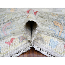 Load image into Gallery viewer, 8&#39;2&quot;x9&#39;8&quot; Goose Gray, Afghan Angora Oushak With Cypress And Willow Tree Design Natural Dyes, Soft Wool Hand Knotted, Oriental Rug FWR444948