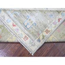 Load image into Gallery viewer, 8&#39;2&quot;x9&#39;8&quot; Goose Gray, Afghan Angora Oushak With Cypress And Willow Tree Design Natural Dyes, Soft Wool Hand Knotted, Oriental Rug FWR444948