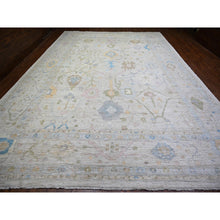 Load image into Gallery viewer, 12&#39;x17&#39;2&quot; Beige, Natural Dyes Afghan Angora Oushak with All Over Vines, Extra Soft Wool Hand Knotted, Oversized Oriental Rug FWR445002