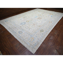 Load image into Gallery viewer, 12&#39;x17&#39;2&quot; Beige, Natural Dyes Afghan Angora Oushak with All Over Vines, Extra Soft Wool Hand Knotted, Oversized Oriental Rug FWR445002