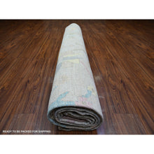Load image into Gallery viewer, 12&#39;x17&#39;2&quot; Beige, Natural Dyes Afghan Angora Oushak with All Over Vines, Extra Soft Wool Hand Knotted, Oversized Oriental Rug FWR445002