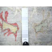 Load image into Gallery viewer, 9&#39;10&quot;x9&#39;10&quot; Steel Blue, Hand Knotted 100% Wool, Natural Dyes Afghan Angora Oushak With Soft Colors, Square Oriental Rug FWR445032