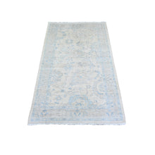Load image into Gallery viewer, 3&#39;x5&#39; Ivory, White Wash Peshawar with Soft Colors, Vegetable Dyes, Soft Wool, Hand Knotted, Runner Oriental Rug FWR445068