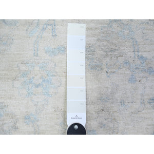 3'x5' Ivory, White Wash Peshawar with Soft Colors, Vegetable Dyes, Soft Wool, Hand Knotted, Runner Oriental Rug FWR445068