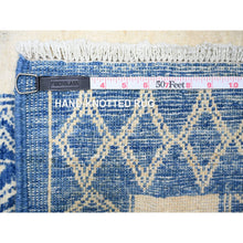 Load image into Gallery viewer, 9&#39;8&quot;x13&#39;5&quot; Steel Blue, Pure Wool Hand Knotted, Natural Dyes Finer Peshawar With Intricate Geometric Motifs, Oriental Rug FWR445086