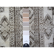 Load image into Gallery viewer, 4&#39;x5&#39;9&quot; Taupe Brown, Natural Dyes Finer Peshawar With Intricate Geometric Motifs, Extra Soft Wool Hand Knotted, Oriental Rug FWR445122