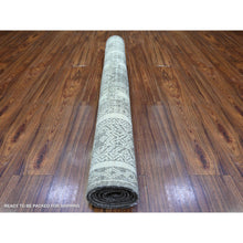 Load image into Gallery viewer, 4&#39;x5&#39;9&quot; Taupe Brown, Natural Dyes Finer Peshawar With Intricate Geometric Motifs, Extra Soft Wool Hand Knotted, Oriental Rug FWR445122